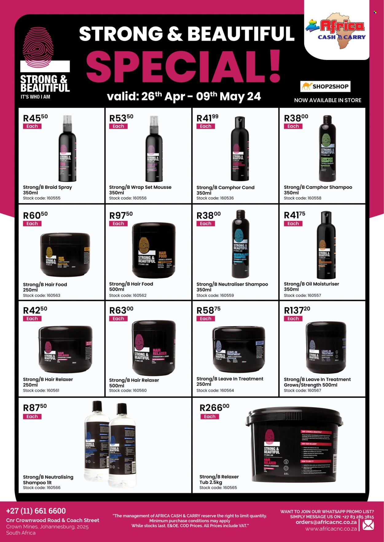 Africa Cash & Carry specials - 26/04/2024 - 09/05/2024. Page 1