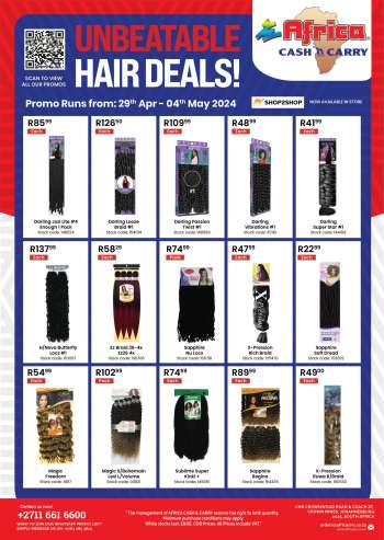 Africa Cash & Carry catalogue  - 29/04/2024 - 04/05/2024.
