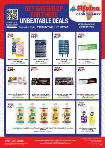 Africa Cash & Carry catalogue  - 29/04/2024 - 17/05/2024.