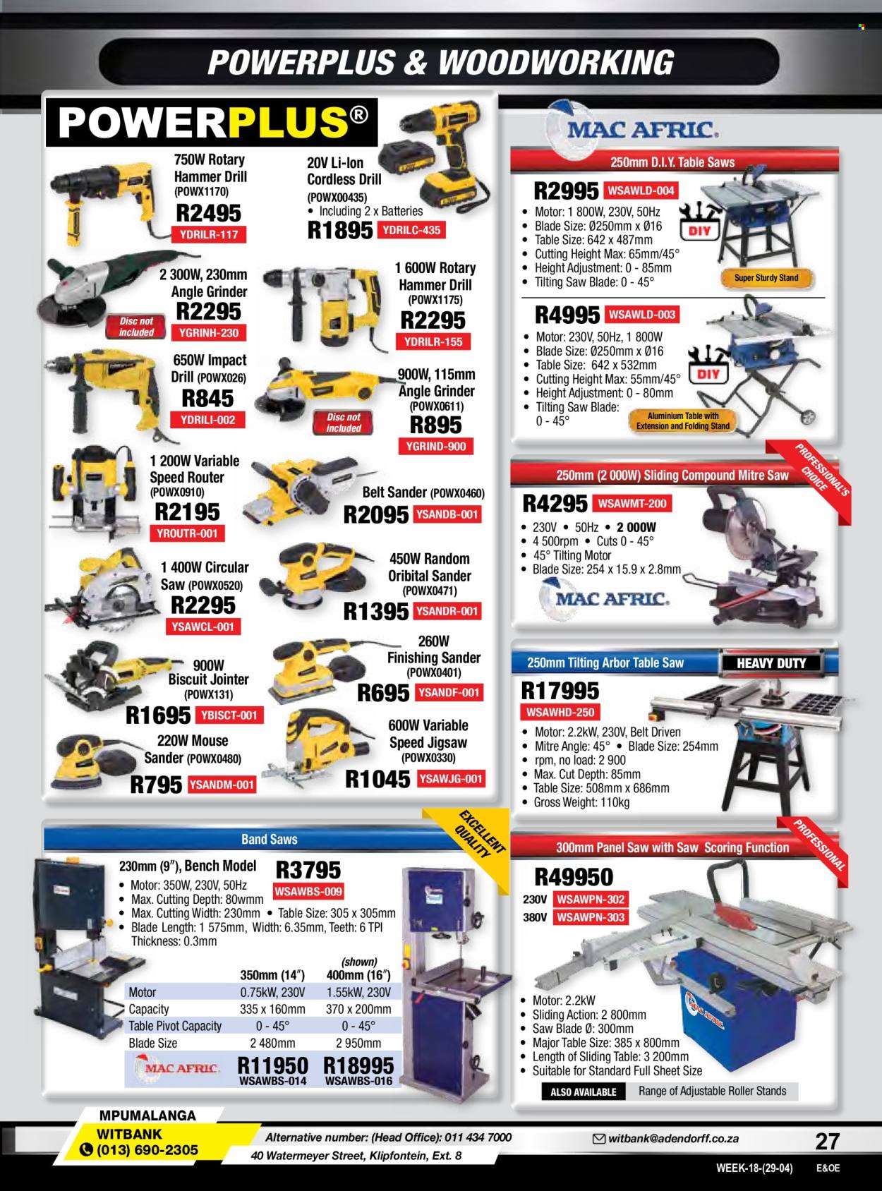 Adendorff Machinery Mart specials. Page 29