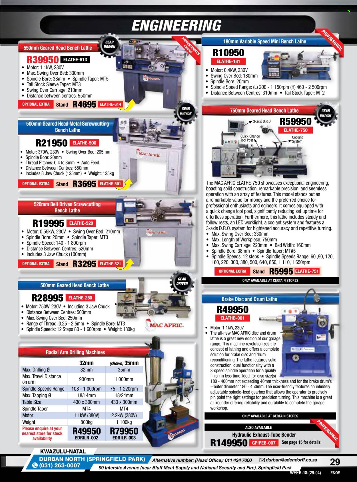 Adendorff Machinery Mart specials. Page 31