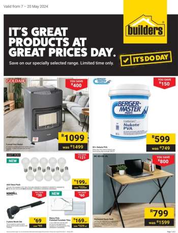 Builders catalogue  - 07/05/2024 - 20/05/2024.