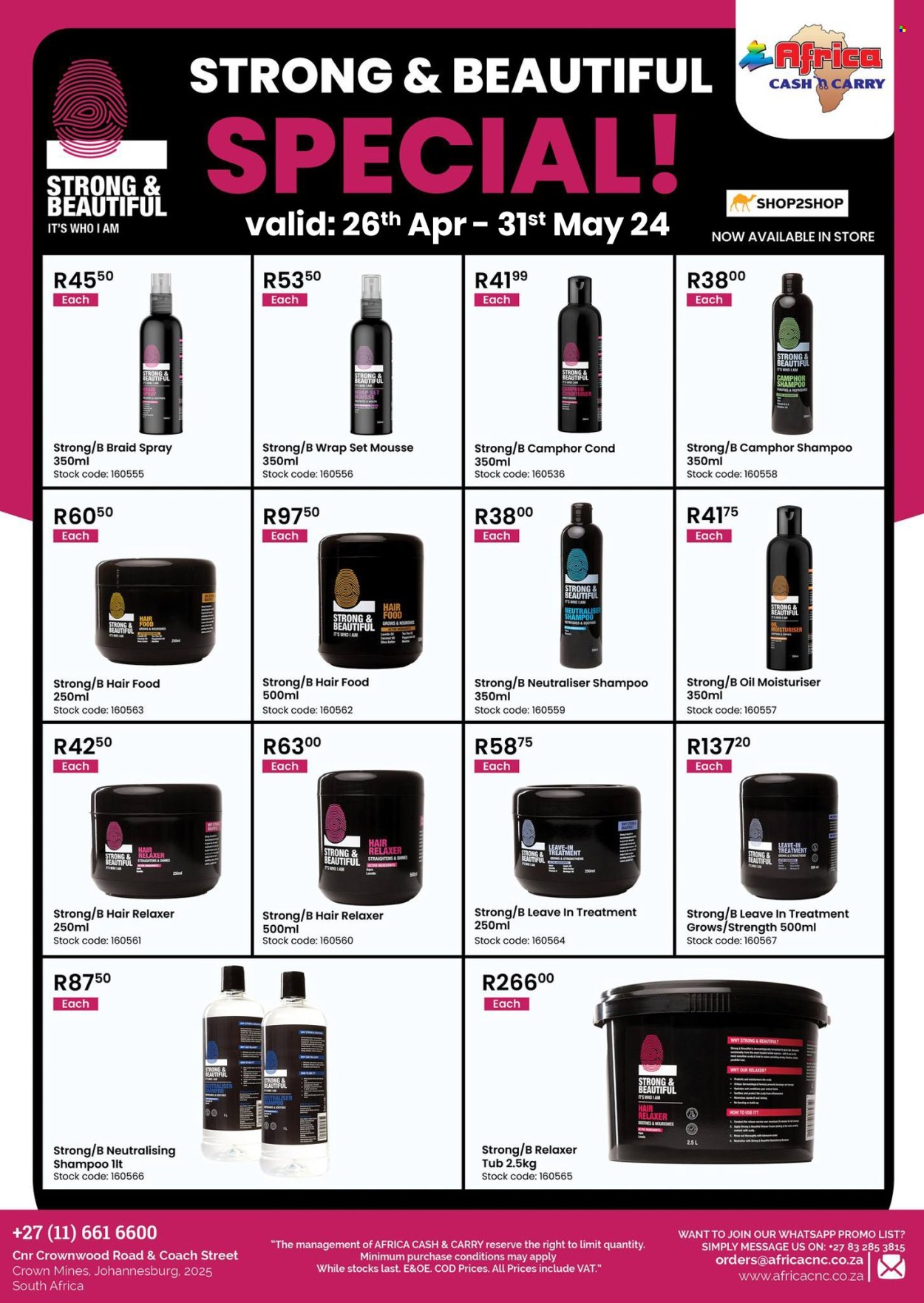 Africa Cash & Carry specials - 26/04/2024 - 31/05/2024. Page 1