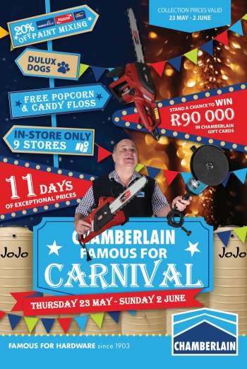 Chamberlain catalogue  - 23/05/2024 - 02/06/2024.