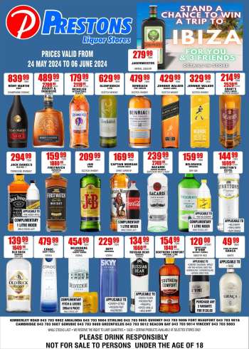 Prestons Liquor Stores catalogue  - 24/05/2024 - 06/06/2024.