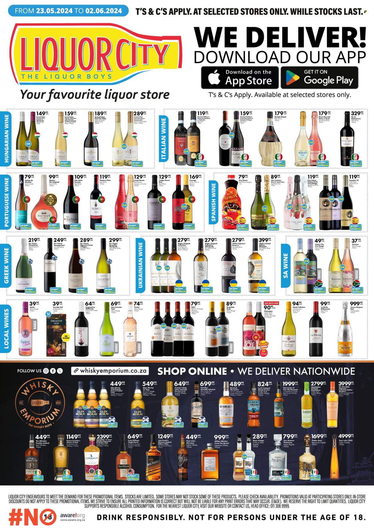 Liquor City specials - 23/05/2024 - 02/06/2024. Page 1