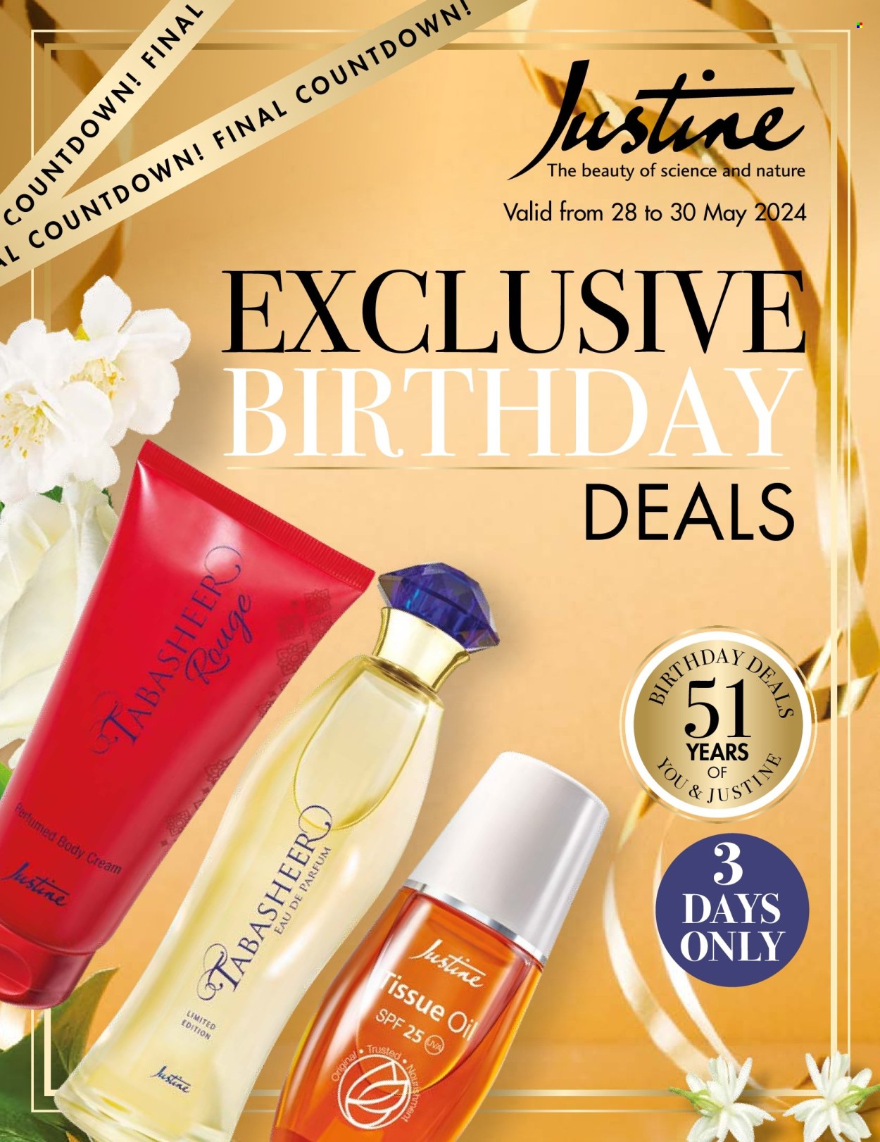 Justine specials - 28/05/2024 - 30/05/2024. Page 1