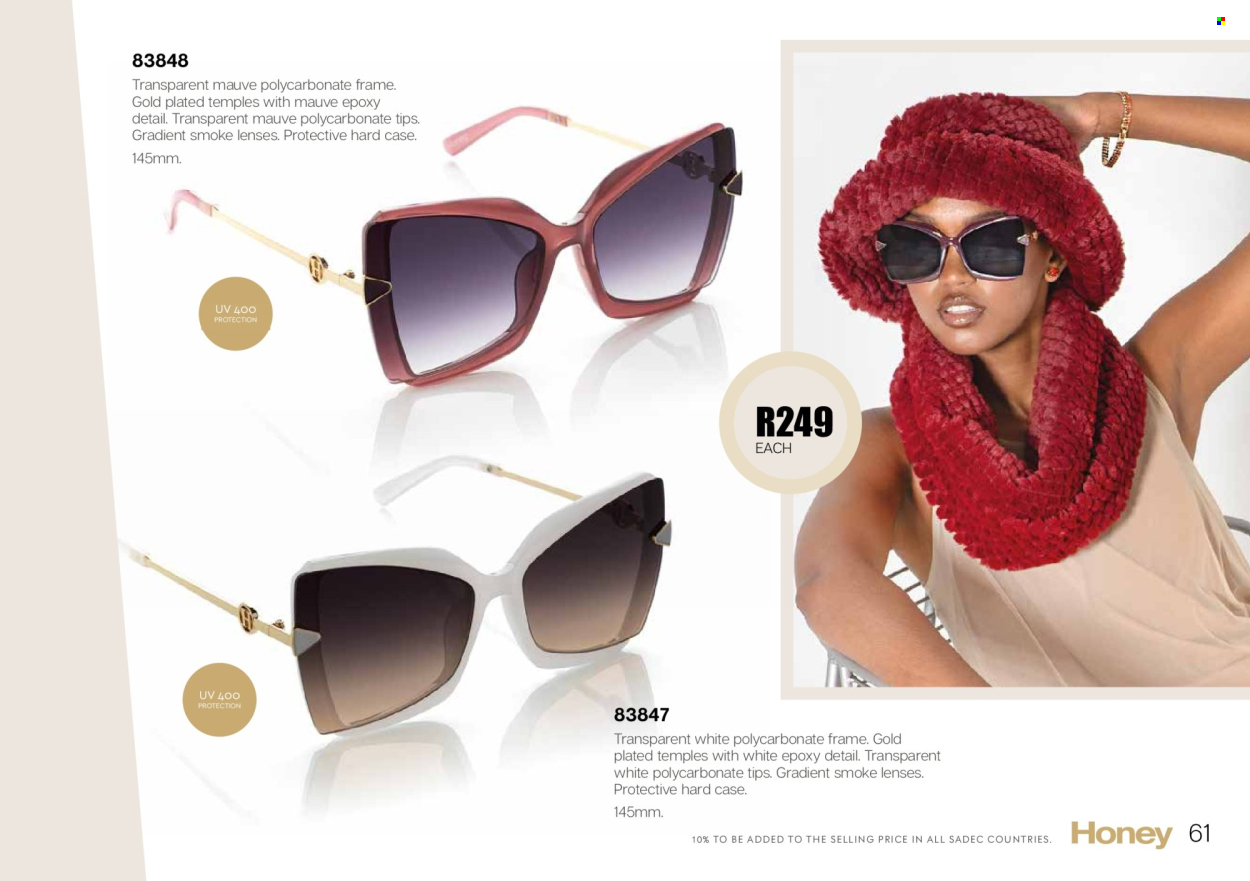 Honey specials. Page 63