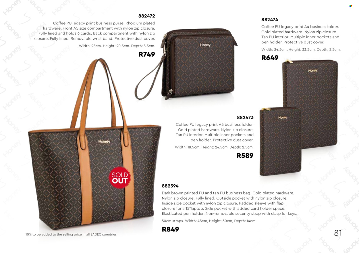 Honey specials. Page 83