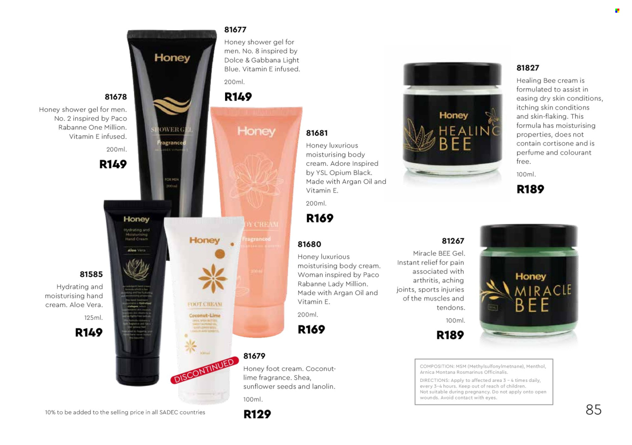 Honey specials. Page 87