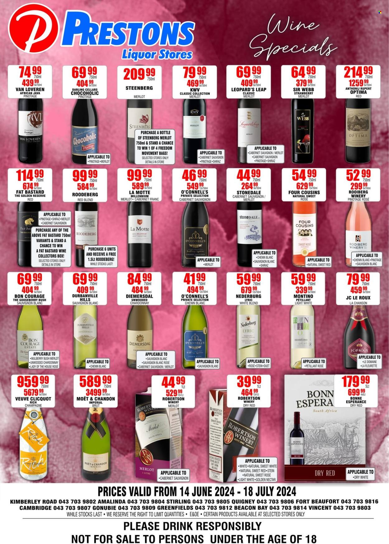 Prestons Liquor Stores specials - 14/06/2024 - 18/07/2024. Page 1