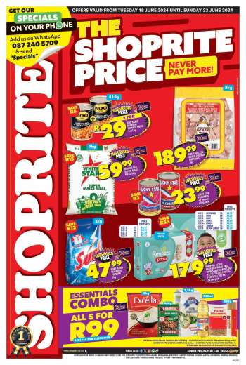 Shoprite catalogue  - 18/06/2024 - 23/06/2024.