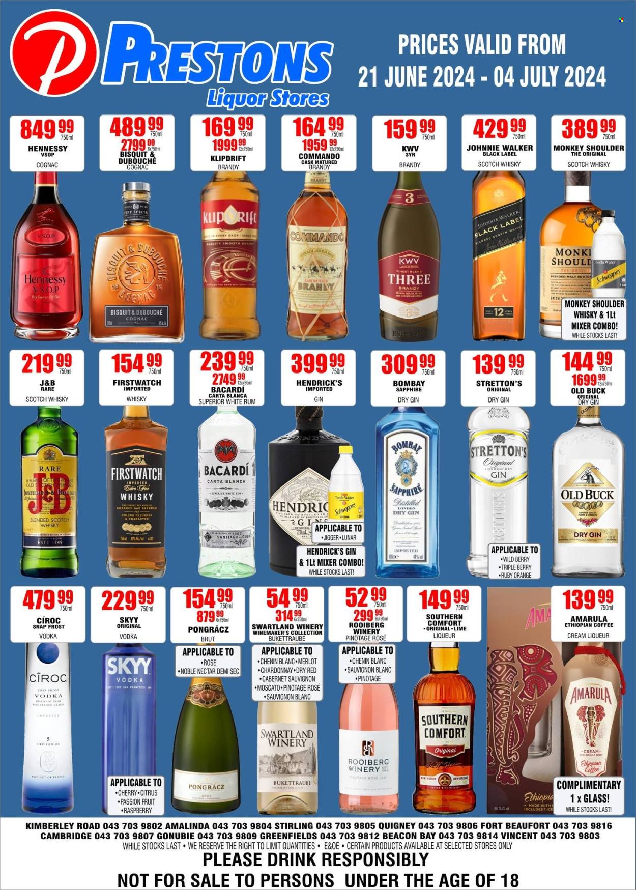 Prestons Liquor Stores specials - 21/06/2024 - 04/07/2024. Page 1