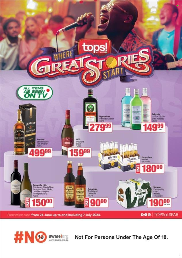 TOPS at SPAR specials - 24/06/2024 - 07/07/2024. Page 1