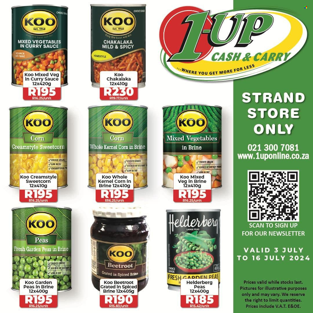 1UP Cash & Carry specials - 03/07/2024 - 16/07/2024. Page 1