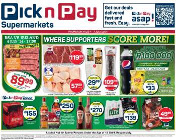 Pick n Pay Supermarket catalogue  - 04/07/2024 - 07/07/2024.