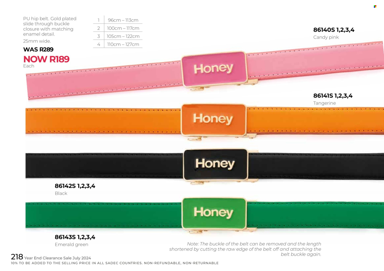 Honey specials. Page 220
