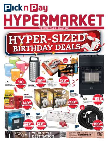 Pick n Pay Hypermarket catalogue  - 08/07/2024 - 21/07/2024.