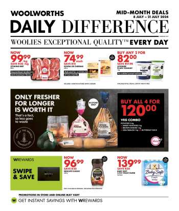 Woolworths catalogue  - 08/07/2024 - 21/07/2024.
