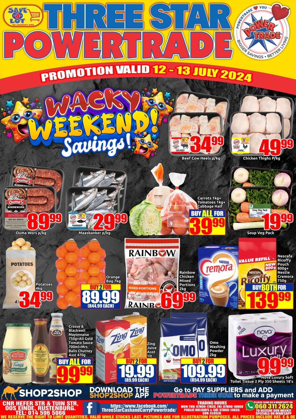 Three Star Cash and Carry specials - 12/07/2024 - 13/07/2024. Page 1