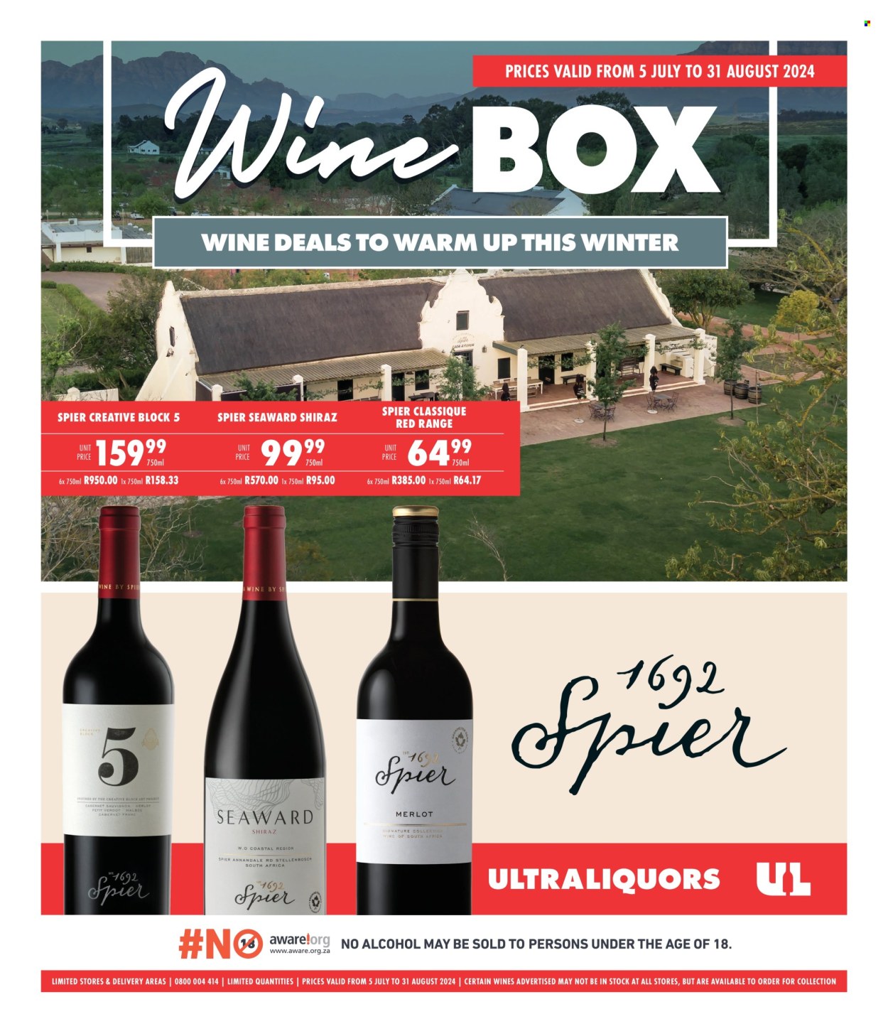 Ultra Liquors specials - 05/07/2024 - 31/08/2024. Page 1