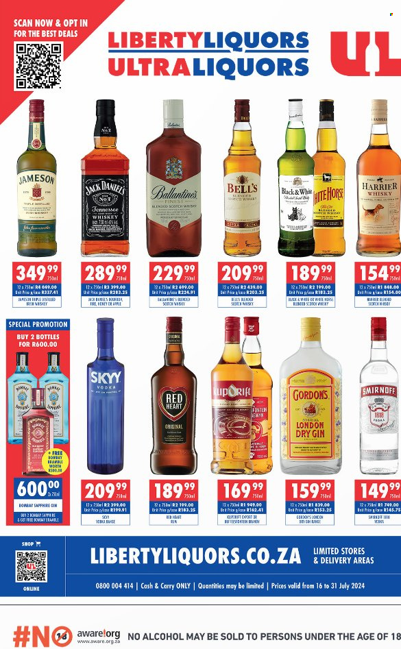 Liberty Liquors specials - 16/07/2024 - 31/07/2024. Page 1