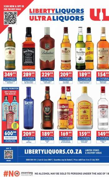 Liberty Liquors catalogue  - 16/07/2024 - 31/07/2024.