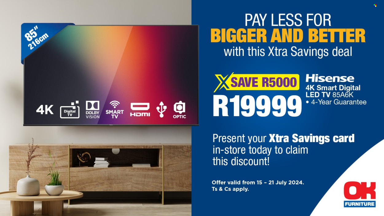 OK Furniture specials - 15/07/2024 - 21/07/2024. Page 1