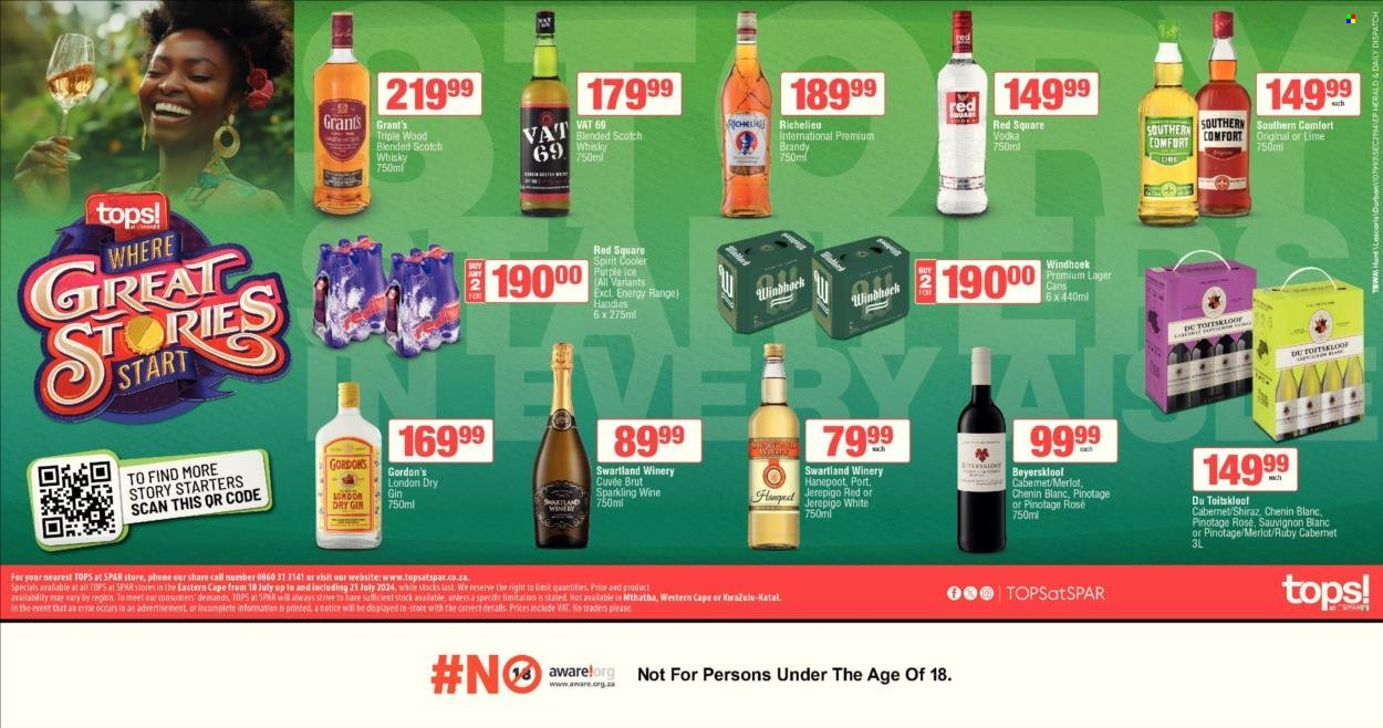 TOPS at SPAR specials - 18/07/2024 - 21/07/2024. Page 1
