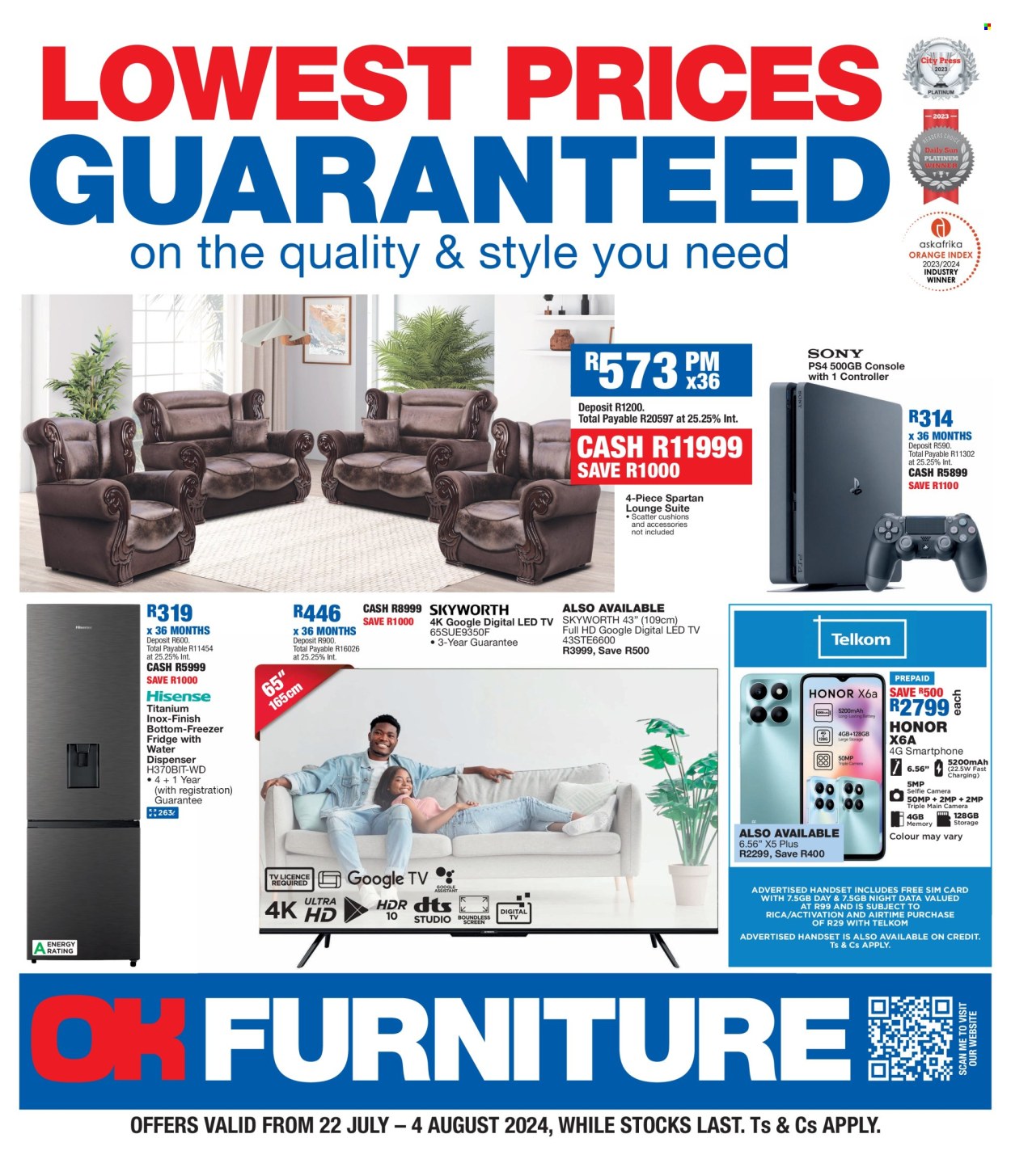 OK Furniture specials - 22/07/2024 - 04/08/2024. Page 1