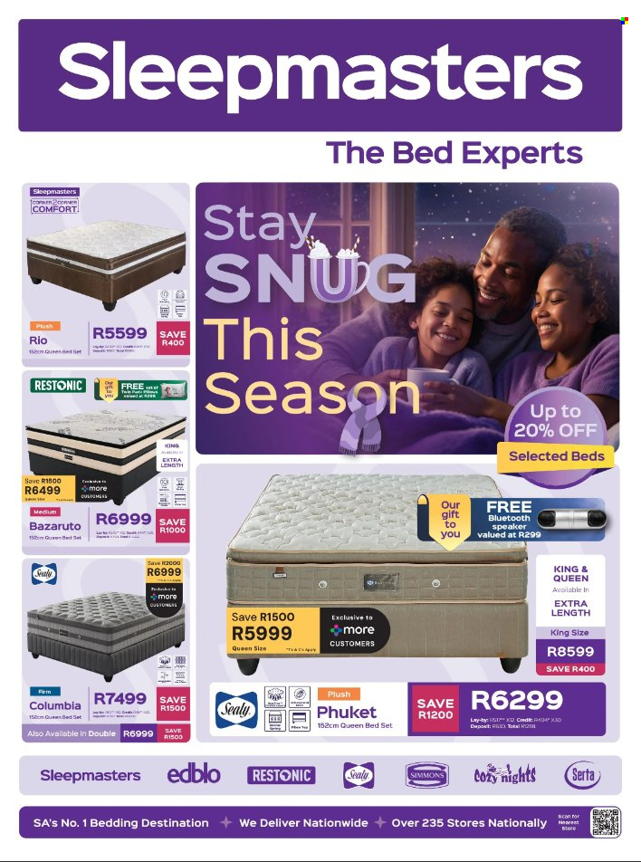 Sleepmasters specials - 22/07/2024 - 18/08/2024. Page 1
