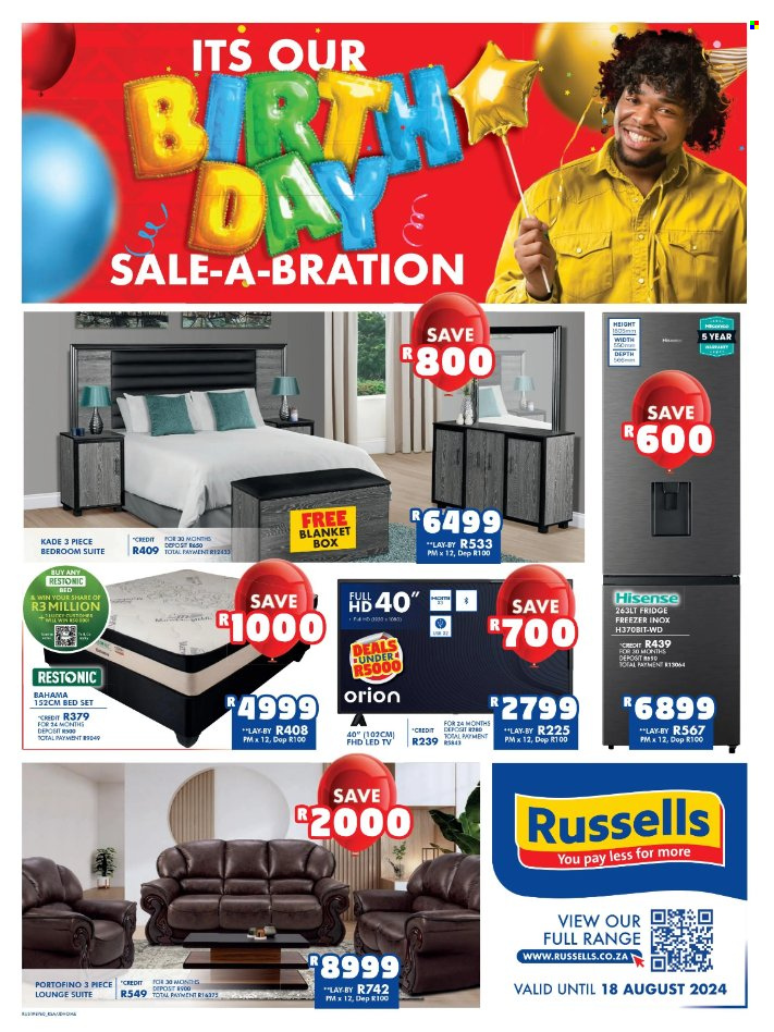 Russells specials - 22/07/2024 - 18/08/2024. Page 1