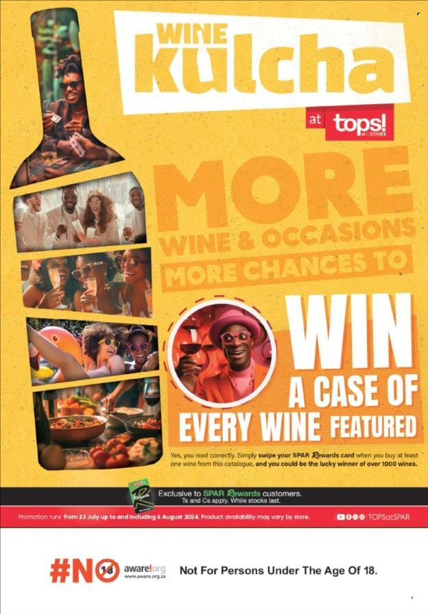 TOPS at SPAR specials - 23/07/2024 - 06/08/2024. Page 1