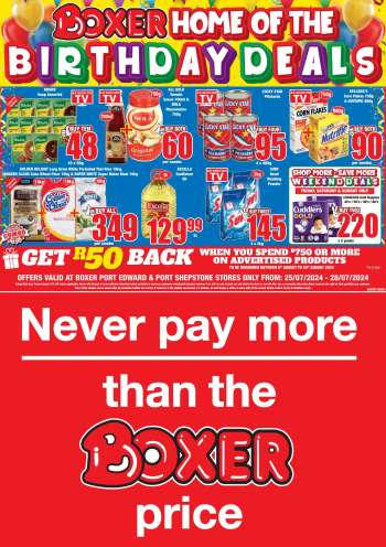 Boxer catalogue  - 25/07/2024 - 28/07/2024.