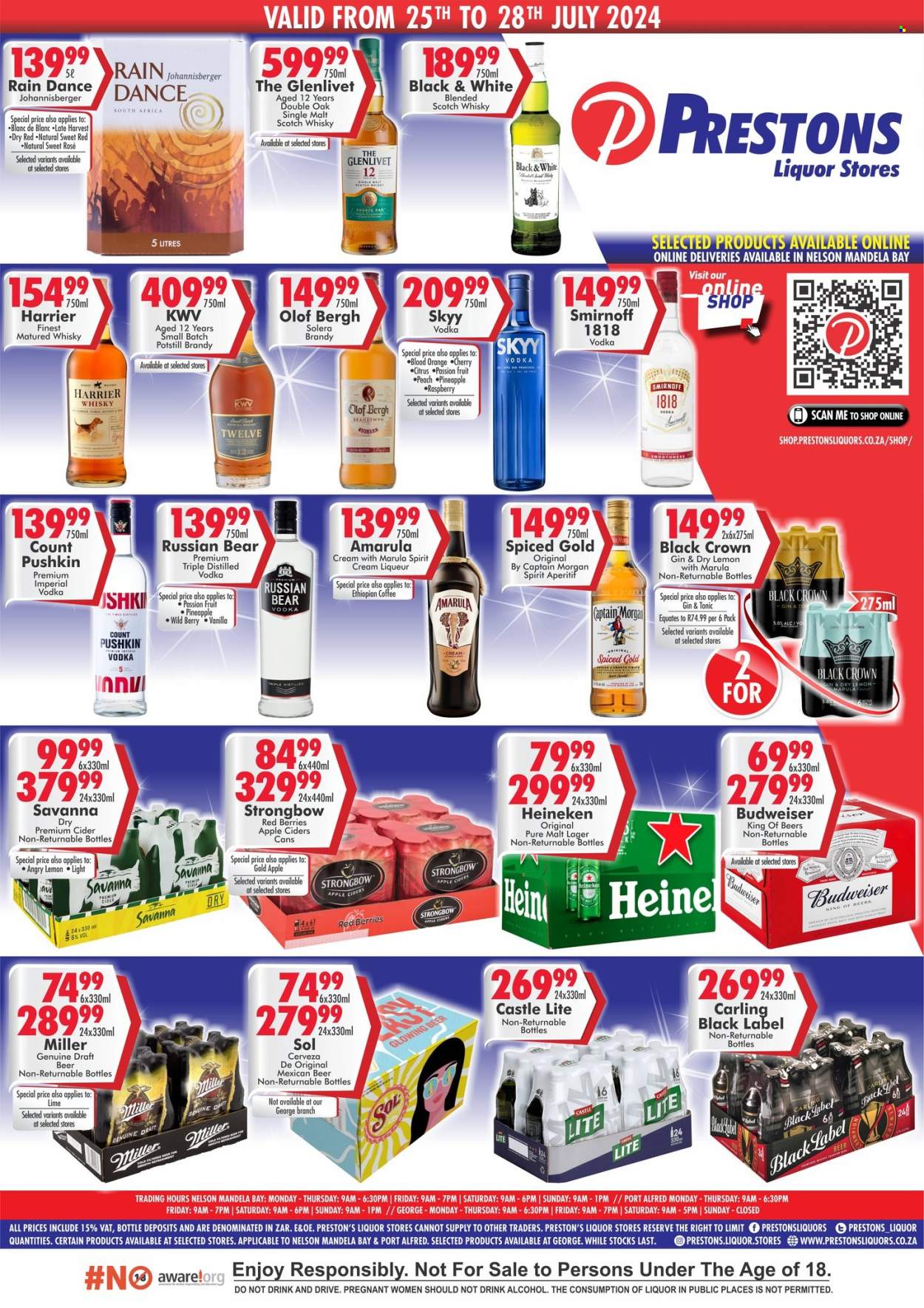 Prestons Liquor Stores specials - 25/07/2024 - 28/07/2024. Page 1