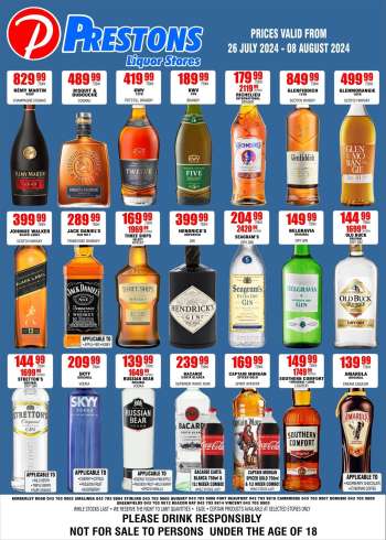 Prestons Liquor Stores catalogue  - 26/07/2024 - 08/08/2024.
