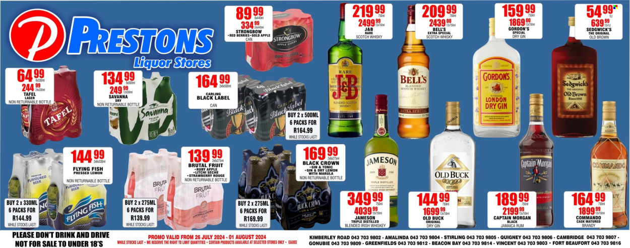Prestons Liquor Stores specials - 26/07/2024 - 01/08/2024. Page 1