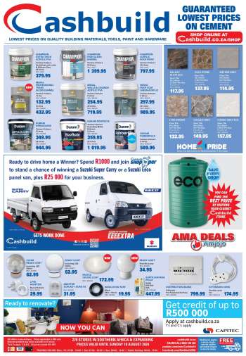 Cashbuild catalogue  - 31/07/2024 - 18/08/2024.
