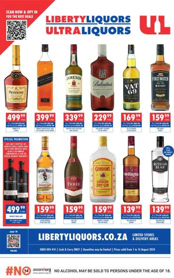 Liberty Liquors catalogue  - 01/08/2024 - 15/08/2024.