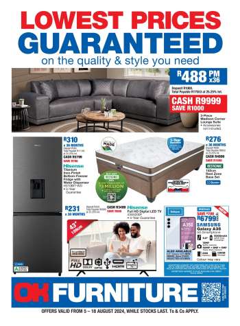 OK Furniture catalogue  - 05/08/2024 - 18/08/2024.