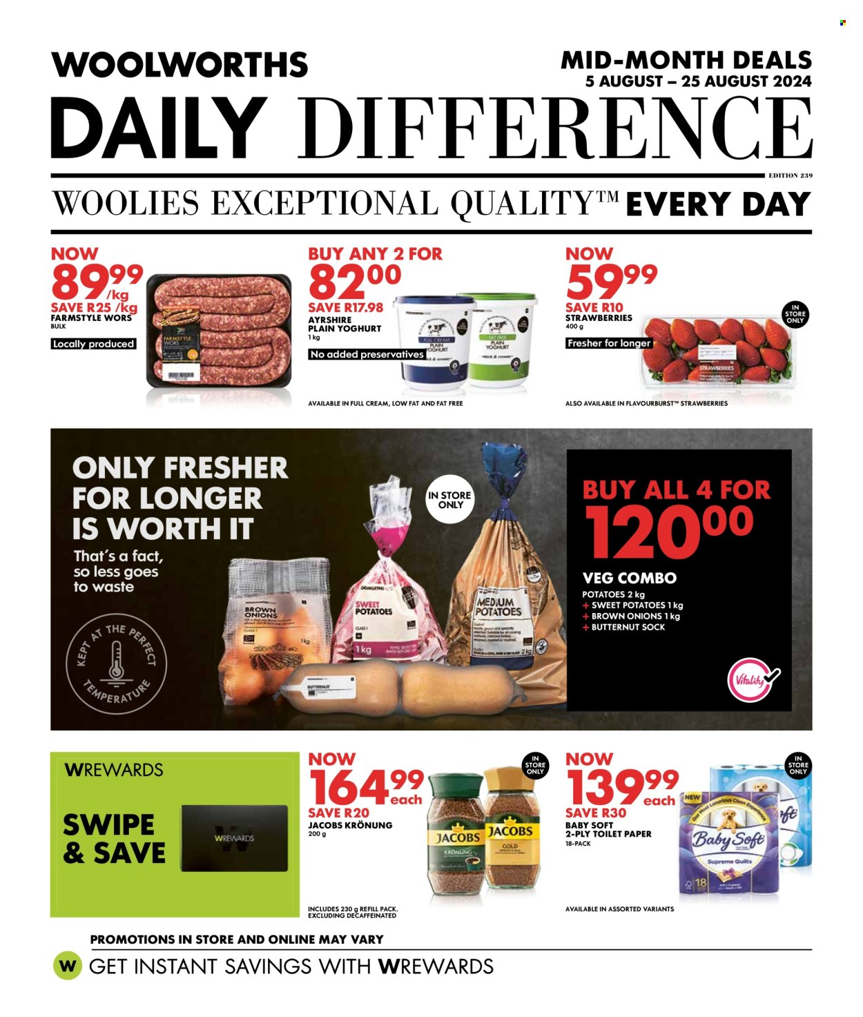 Woolworths specials - 05/08/2024 - 25/08/2024. Page 1