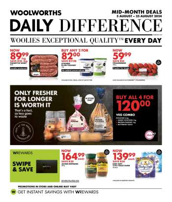 Woolworths catalogue  - 05/08/2024 - 25/08/2024.