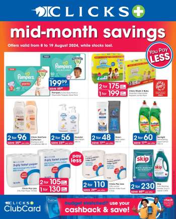 Clicks catalogue  - 08/08/2024 - 19/08/2024.