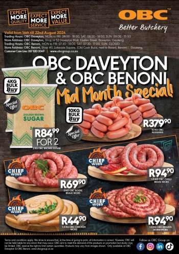 OBC catalogue  - 16/08/2024 - 22/08/2024.