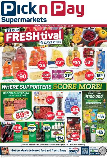 Pick n Pay Supermarket catalogue  - 15/08/2024 - 18/08/2024.