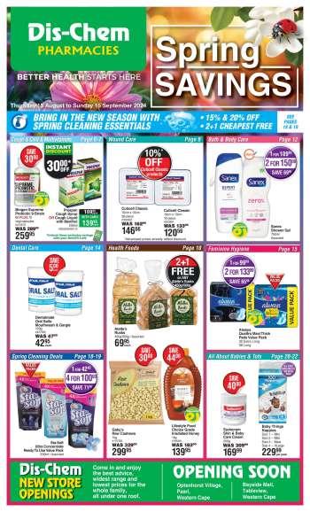 Dis-Chem catalogue  - 15/08/2024 - 15/09/2024.