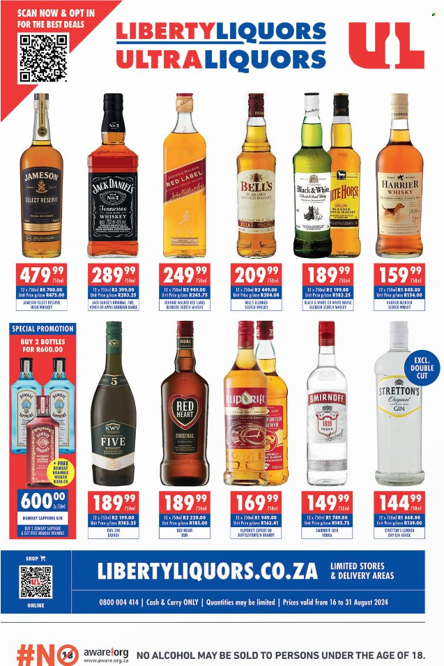 Liberty Liquors specials - 16/08/2024 - 31/08/2024. Page 1