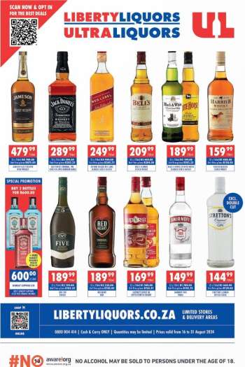 Liberty Liquors catalogue  - 16/08/2024 - 31/08/2024.