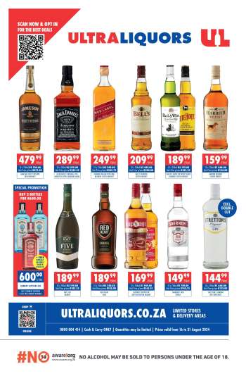 Ultra Liquors catalogue  - 16/08/2024 - 31/08/2024.