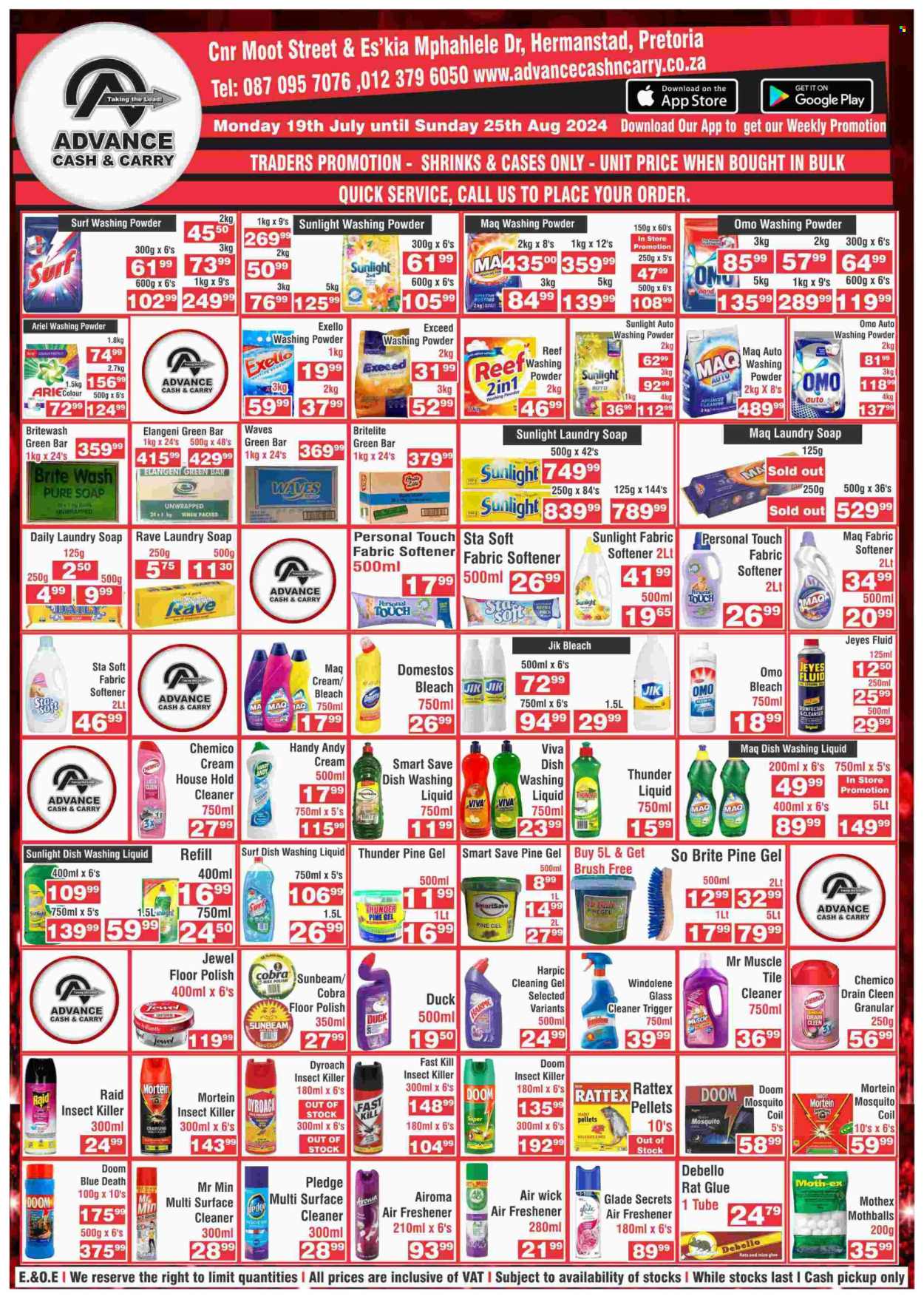 Advance Cash & Carry specials - 19/07/2024 - 25/08/2024. Page 1